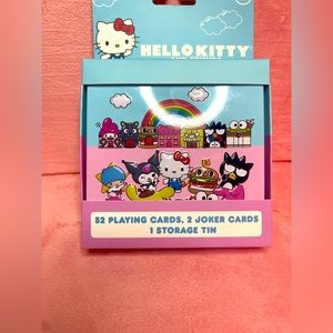 NWT SANRIO COLLECTIBLE TIN AND 52 PLAYING CARDS 2 JOKER CARDS